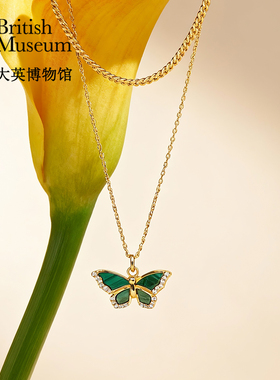大英博物馆叠彩蝶韵系列项链蝴蝶项链新款饰品送女生朋友生日礼物
