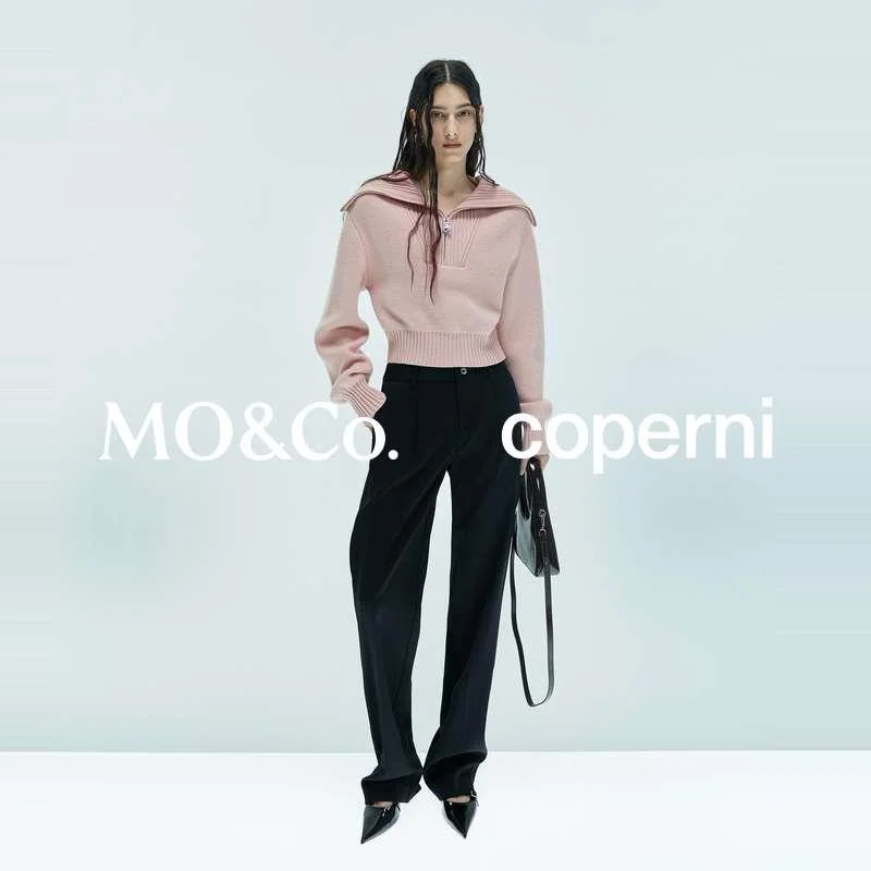 MO&Co.×coperni2024联名秋新品羊毛羊绒毛衣MBD3SWT017摩新品