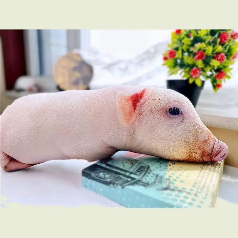 创意3D仿真猪抱枕玩偶可爱趴趴