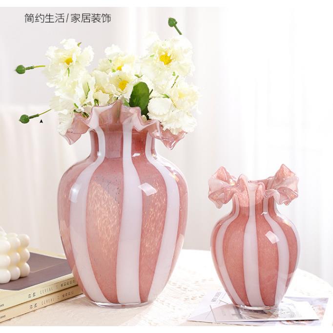 网红玻璃花瓶高级感干花鲜花摆件客厅插花创意轻奢高档家居装饰品