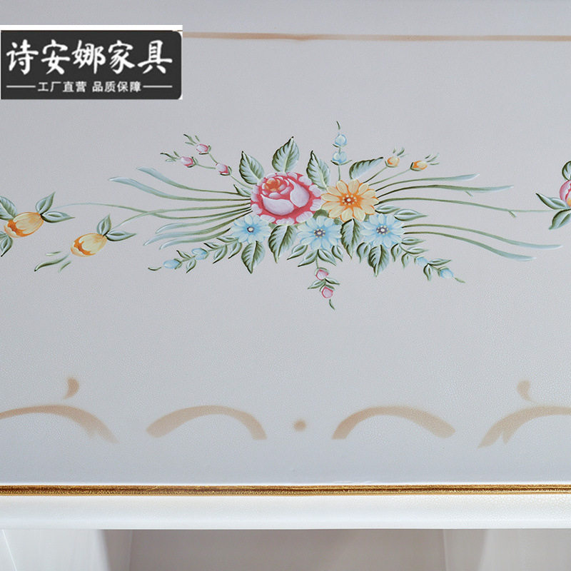 欧式实木家具 浪漫古典田园餐边柜 裂纹漆奢华酒柜