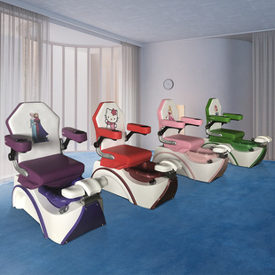 可爱儿童沐足椅公主椅美睫纹绣美脚美足躺椅电动足疗足浴沙发批发