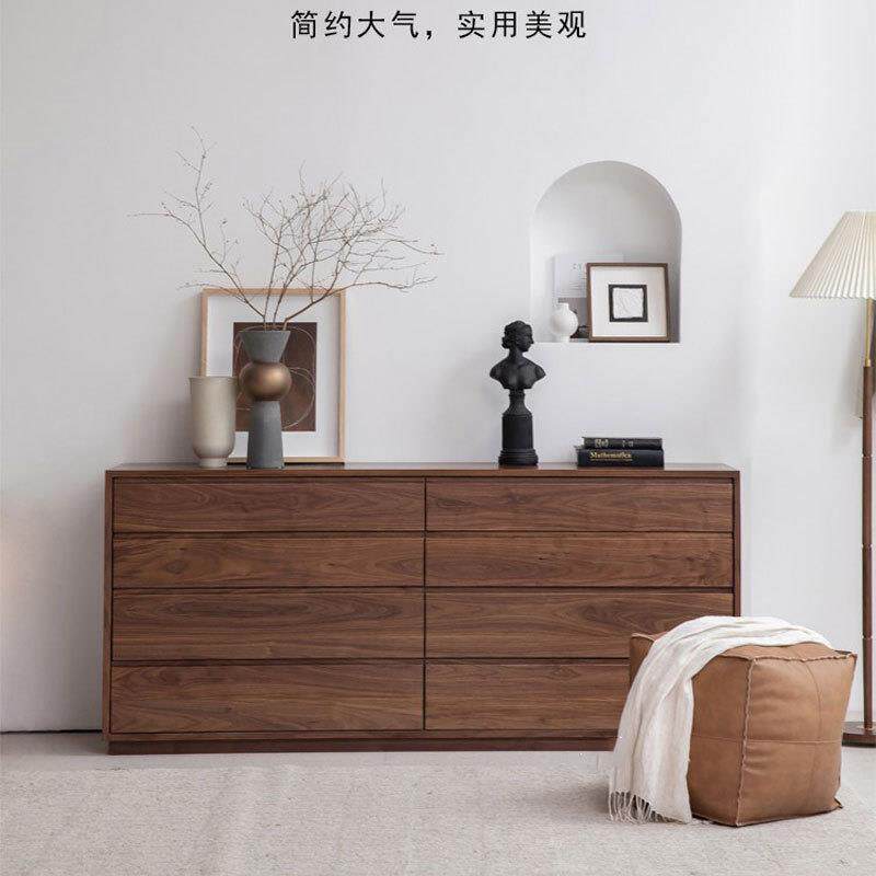 简约实木餐边柜日式五斗柜现代储物柜北欧置物书柜杂志柜沙发边柜