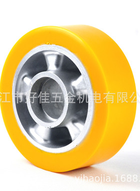 工厂直供150X50X60mm铝芯聚氨脂（PU）20mm厚胶脚轮