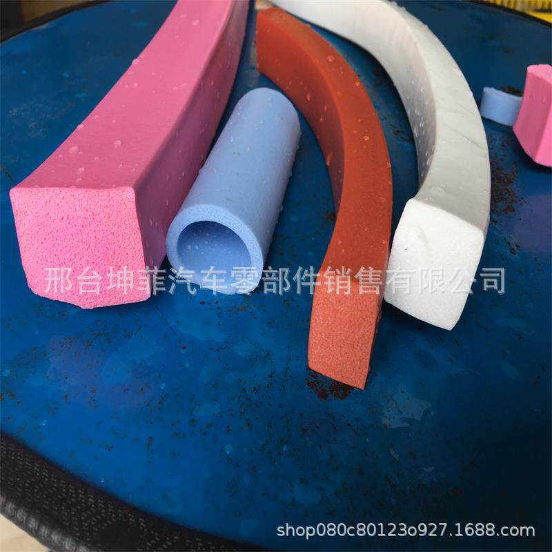硅胶发泡密封条彩色密封条橡胶垫带密封