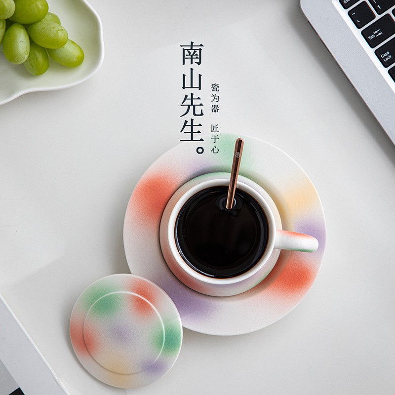 南山先生 灵悦咖啡杯少女ins风陶瓷马克杯创意手作陶瓷手冲咖啡杯