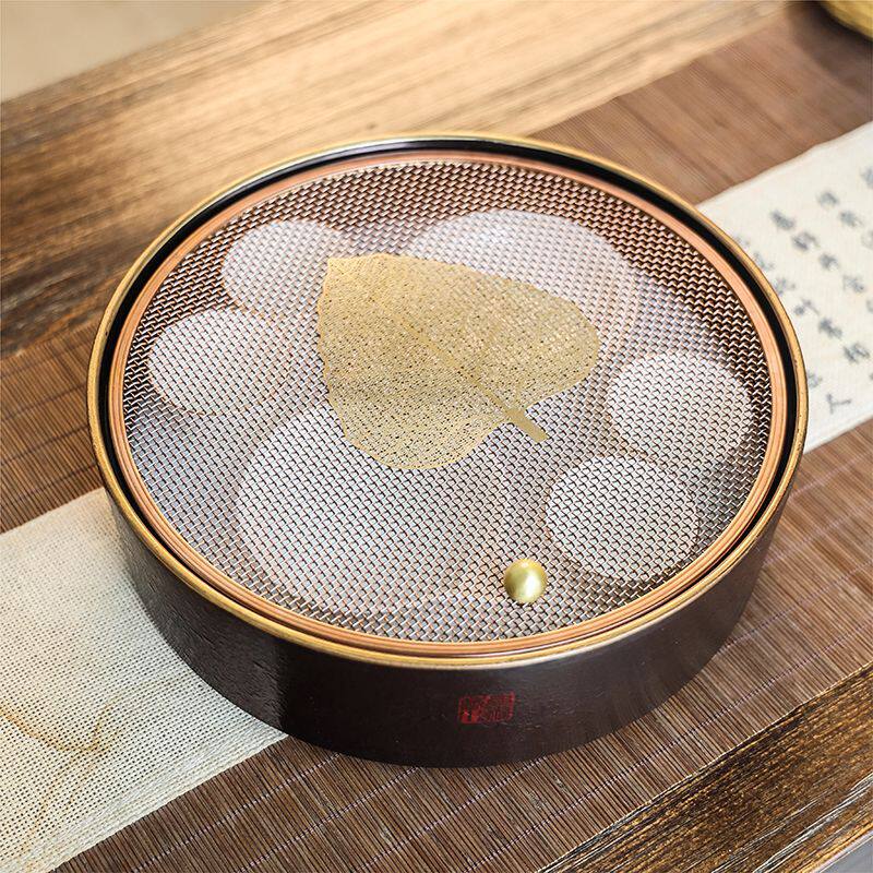 可储水小型不锈钢电木茶盘茶托盘旅行户外收纳圆形便携式家用