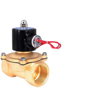 常闭电磁阀水阀C220V控制阀DC24V电阀12V开关阀4分6分2W寸铜线圈