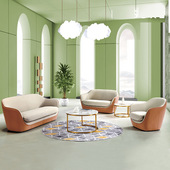 办公室沙发简约现代沙发组合套装 休息区休闲区商务接待室会客沙发