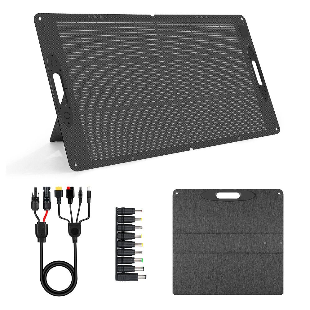 便携式太阳能电池板100w200w露营移动储能用可折叠太阳能充电板