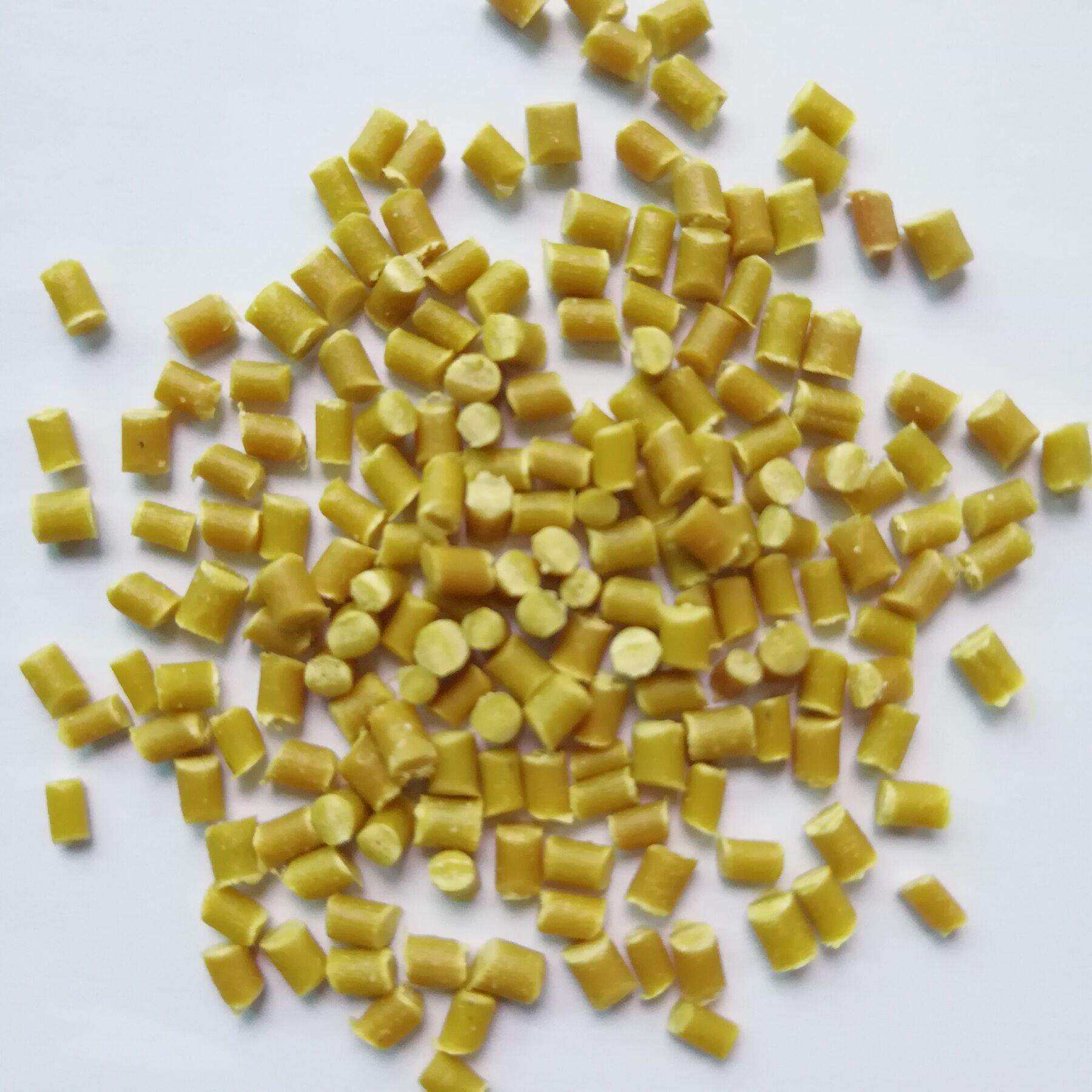 直销黄色PP再生料聚丙烯塑料颗粒拉丝注塑级打包带专用料