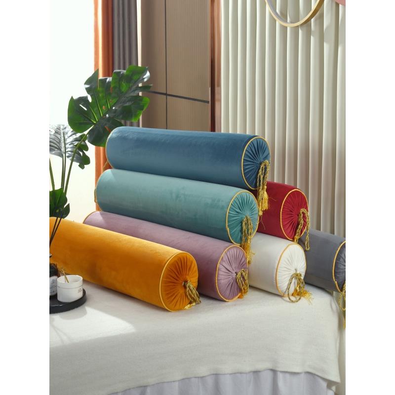 足浴床脚枕 美容床垫腿圆枕 专用乳胶记忆棉脚枕糖果枕 不变形