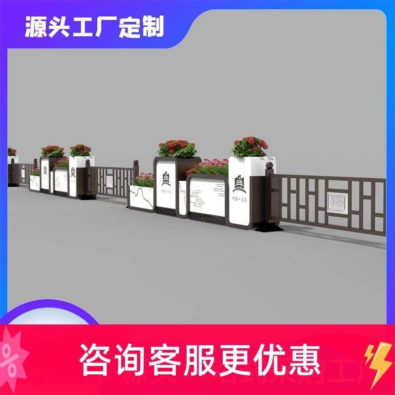 户外市政道路不锈钢花箱护栏组合铁艺隔离花槽栏杆工程厂家定制,商业/办公家具,花坛/花箱,淘宝优惠券,粉丝福利购,淘宝优惠卷