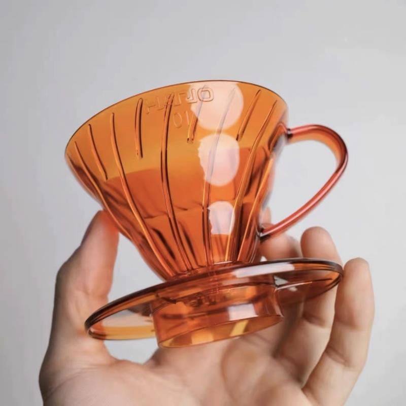 日本HARIO树脂咖啡滤杯 V60滴漏式手冲滤杯分享壶套装 十字星限定