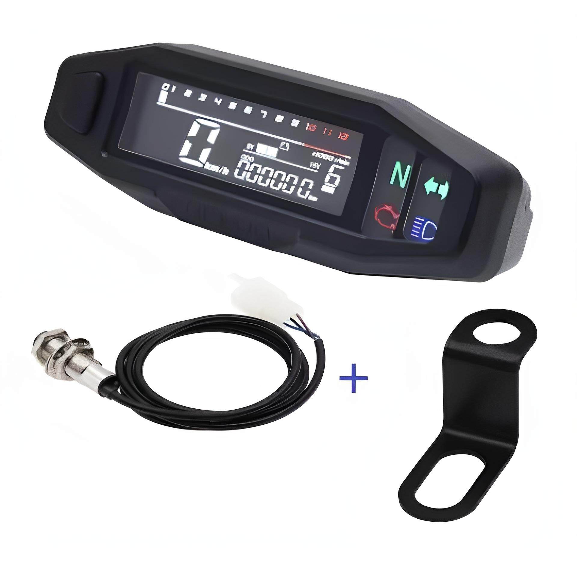 机车通用改装仪表LED数字高清速度表液晶萤幕配件