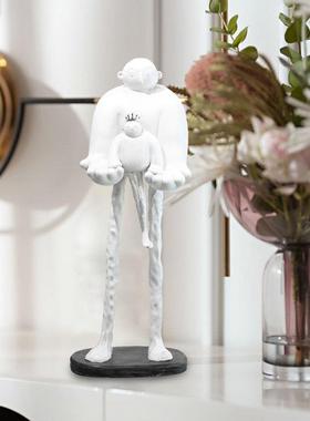 现代北欧创意抽象人物雕塑桌面售楼处思考者卡通人偶艺术装置摆件