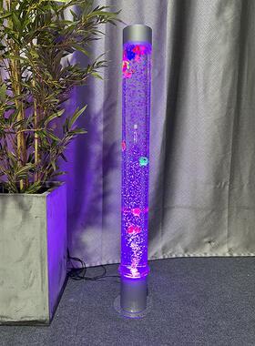 定制亚克力卧室新居摆件气泡柱水族婚庆路引水柱管室内背景装饰