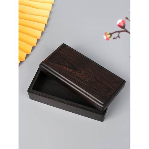 紫光檀桌面收纳盒红木小精致项链首饰戒指耳钉文玩实木质首饰盒子