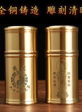 纯铜签筒抽签摇签筒观音签100签64卦现代简约签家用竹签筒