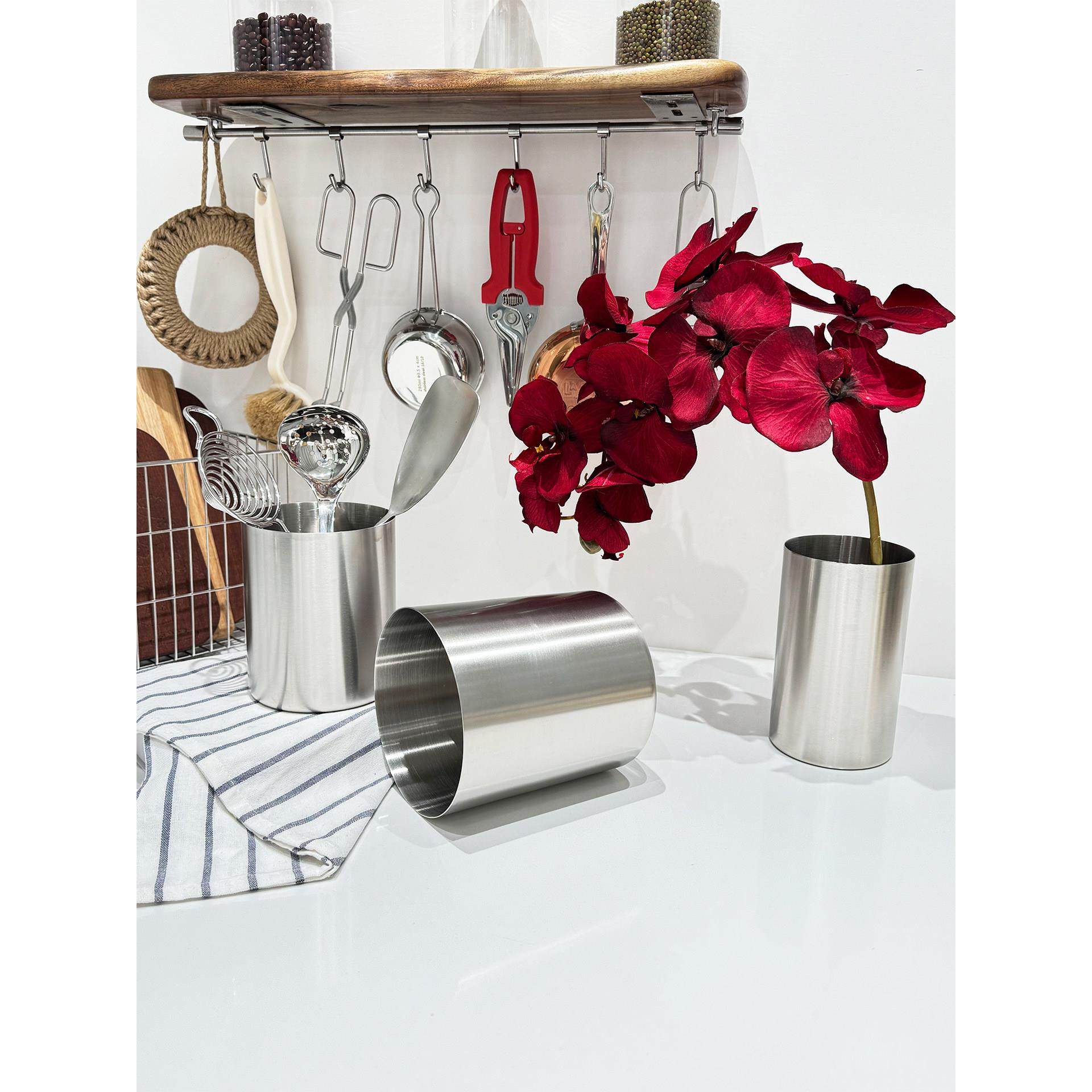 304不锈钢收纳筒筷子筒烧烤签筒金属圆柱花瓶吸管餐具笼厨房收纳,餐饮具,餐具笼/架,淘宝优惠券,粉丝福利购,淘宝优惠卷