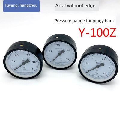 富阳华仪Y100Z 2.5/1/1.6MPa轴向压力表 储气罐压力表 轴向压力表