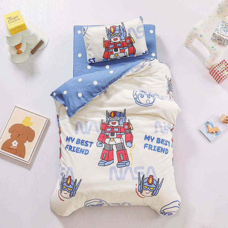 儿童被套纯棉被罩100全棉幼儿园宝宝婴儿120x150cm入园被褥六件套