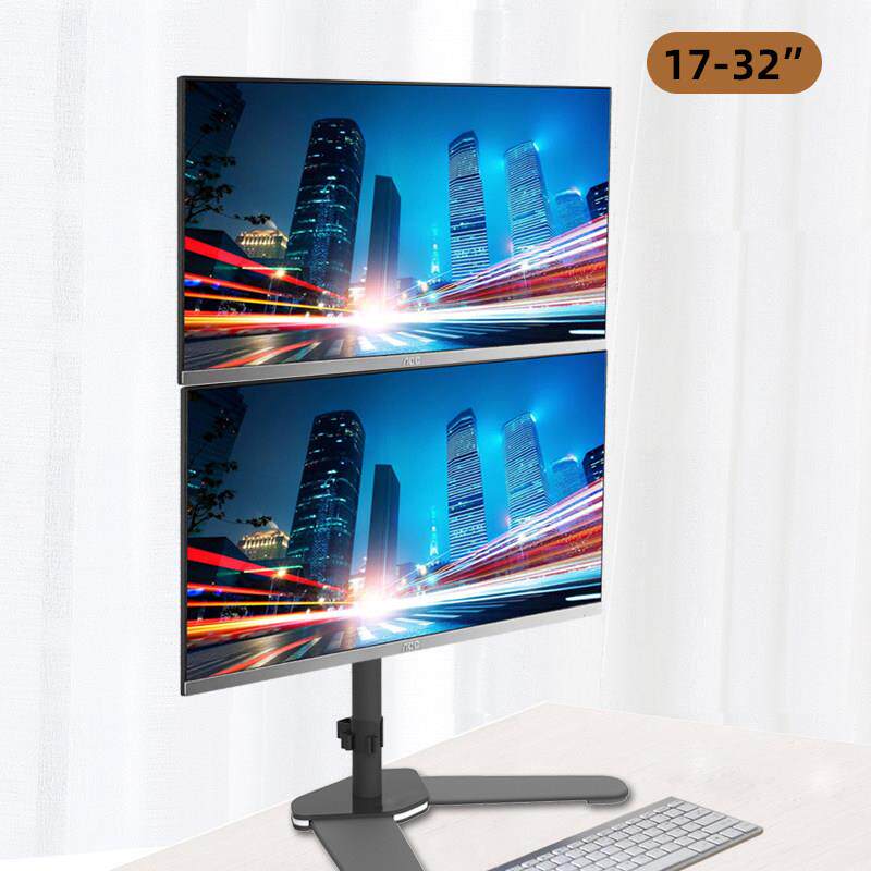 双萤幕显示器支架四屏六屏幕免打孔台式电脑桌面底座架子多屏增高