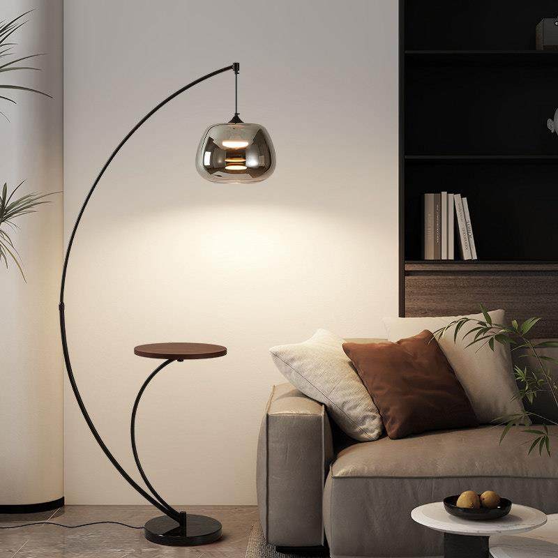 极简落地灯高档玻璃灰意式客厅氛围沙发旁角几轻奢台灯立式钓鱼灯,家装灯饰光源,装饰落地灯,淘宝优惠券,粉丝福利购,淘宝优惠卷
