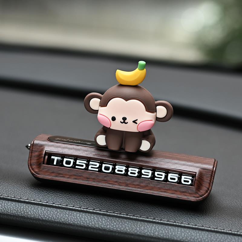 滚动临时停车号码牌汽车破窗器隐藏挪车移车电话牌车载内装饰摆饰