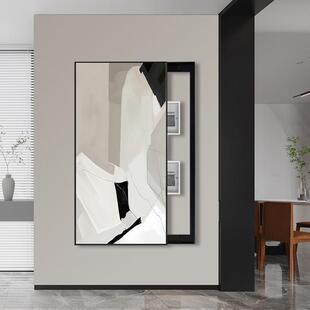 上下组合配电箱电表箱装饰画推拉轨道遮挡现代简约大尺寸强弱电箱