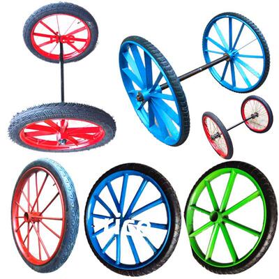 手推斗轮劳动车环卫清洗灰斗车充气实心轮套外胎