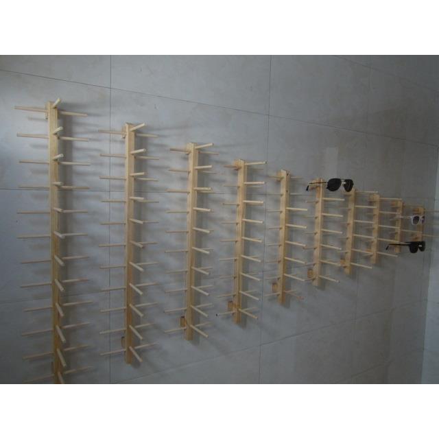 墙壁实木眼镜展示架，太阳镜陈列道具挂墙实木眼镜展架，厂家直销