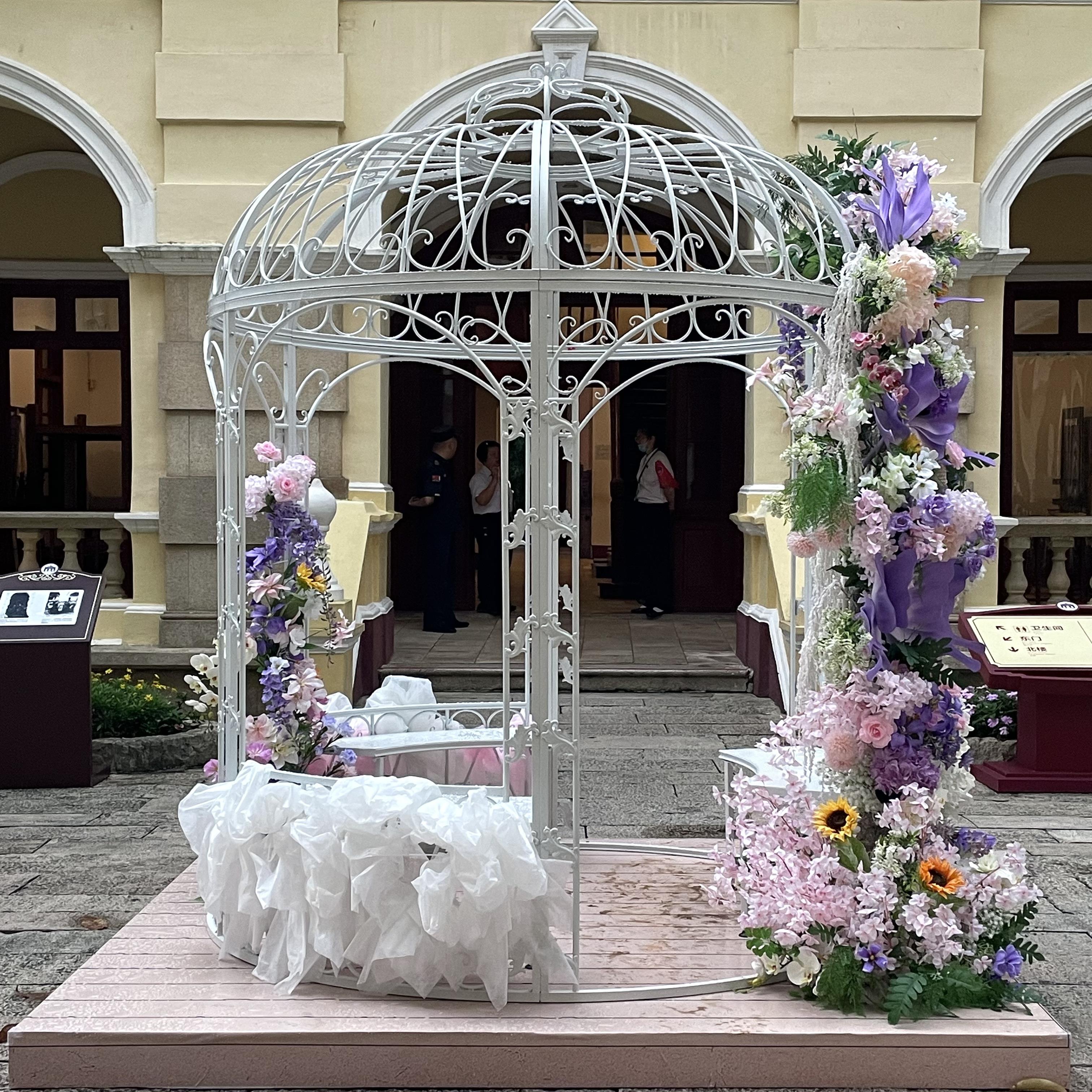 铁艺鸟笼花型装饰鸟笼火锅店餐厅鸟笼卡座户外大型超大鸟笼巨型笼