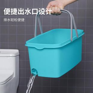 滑轮洗拖把桶长方形家用海绵拖布桶排水洗涮拖把盆塑料墩布桶收纳