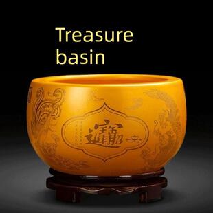 陶瓷聚宝盆摆件招财聚财生财旺财缸八方来财家用客厅景德镇陶瓷器