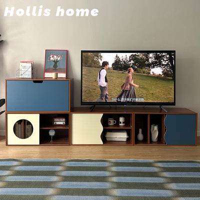 【河狸宜室】模块组合电视柜泡泡柜覆古中古蓝色收纳书柜餐柜