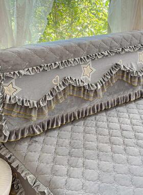 床头套罩新款全包绒布床头罩夹棉加厚实木软包防撞皮床床头保护套