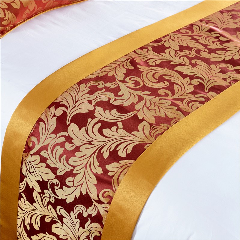 宾馆酒店专用床罩上用品装饰布床尾巾纯色中式床旗床尾床盖桌旗