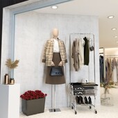 网M红拍照衣架橱窗陈列道 店货架童装 服装 店展示架围巾试衣间女装