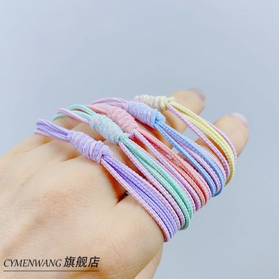 儿童皮筋女扎头初中生女孩子w扎头发高弹力耐用2024新款大圈头绳