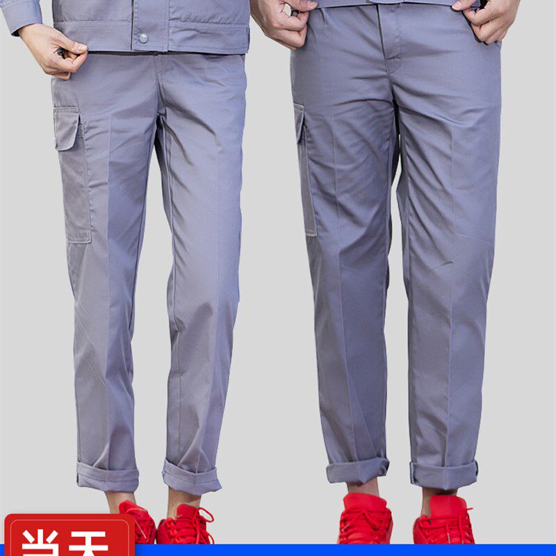 工作裤男纯棉耐磨j加厚宽松工地厂劳保机汽修工装电焊工作服裤秋