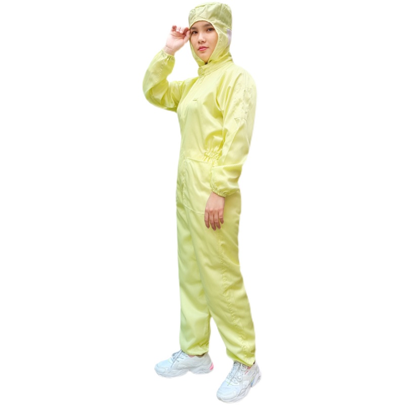 无尘服连体有口袋带鞋男女全身套装F喷漆服橙色工业粉尘连体防尘
