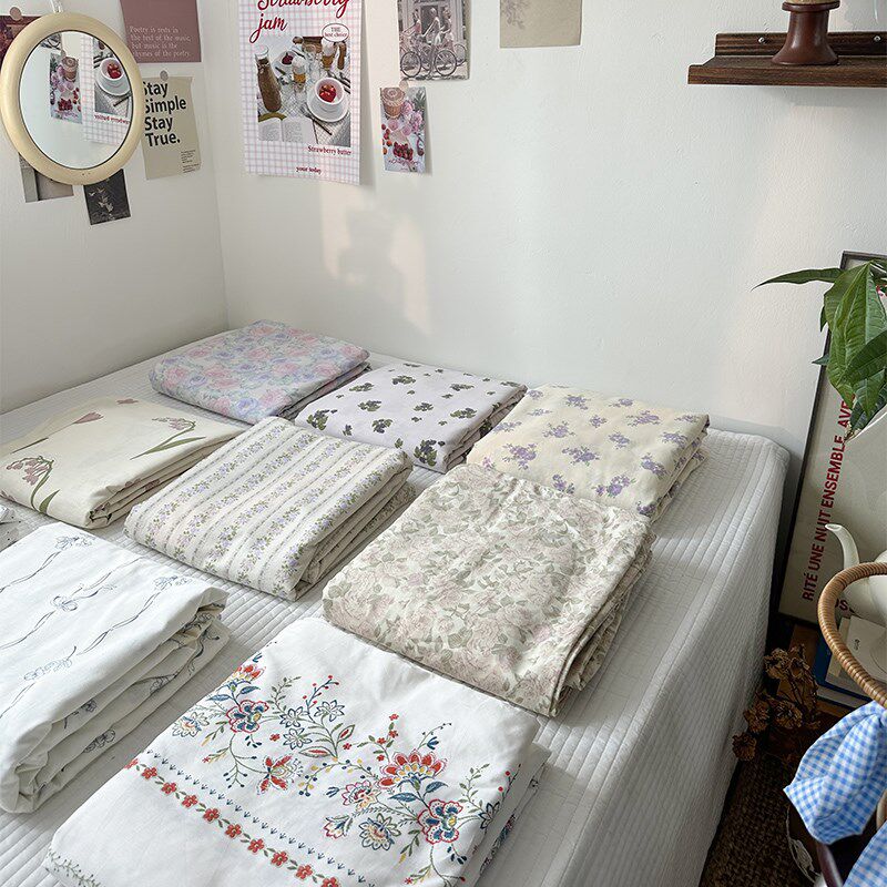 【碎花被套单品】全棉斜纹田u园清新被套单品 单人学生被套 双人