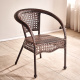 户外藤椅单人休闲靠背椅编织家用老E人庭院室外简约阳台小腾桌椅