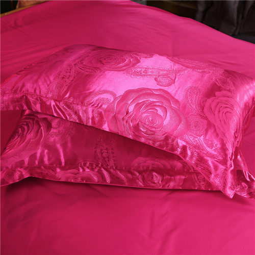 欧式婚庆贡缎提花枕套一对装2只装成人提花枕头套48S*74cm单人包