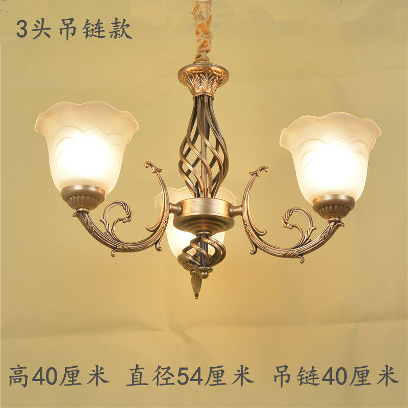 欧式铁艺吊灯美式古铜色返古复古客厅J餐厅卧室店铺商用灯饰灯具