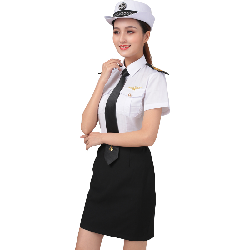 海军风情海员船长制服特色餐厅个性衬衫酒吧KTV男女服务员工作服