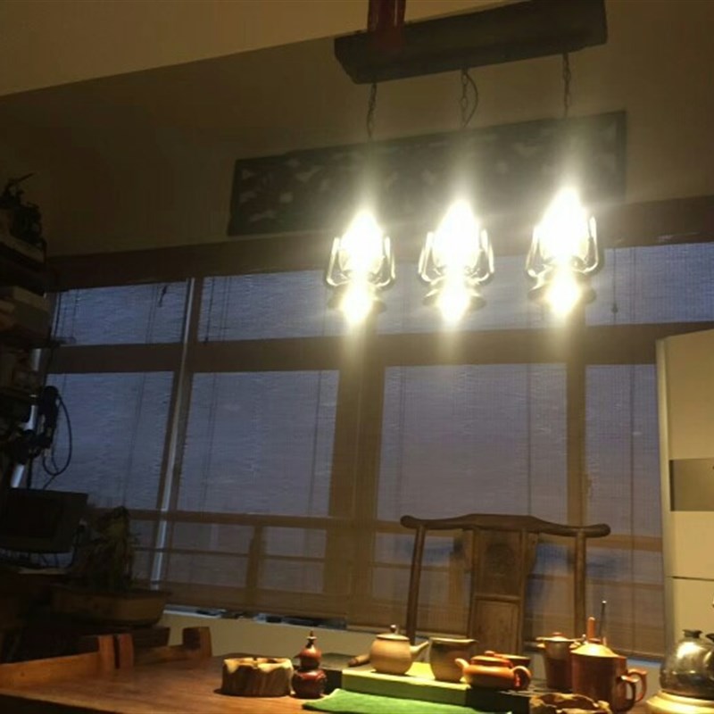 欧式双头三头铁艺吊灯酒吧饭店轨道农家乐别墅吧台灯饰灯具包邮