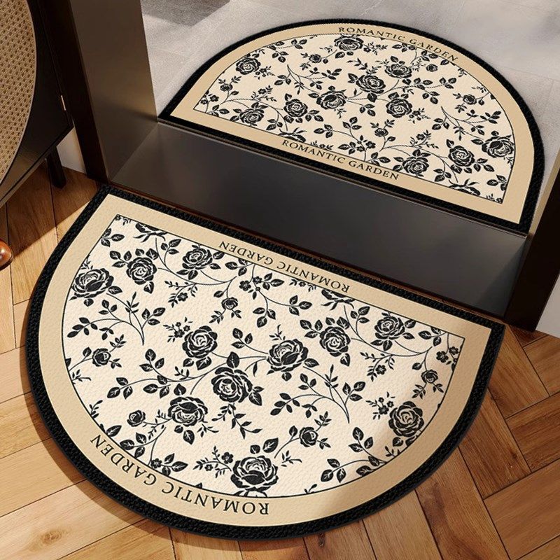 法式轻奢入户门地垫半圆形进门门口pvc加厚防滑脚垫可擦免洗地毯