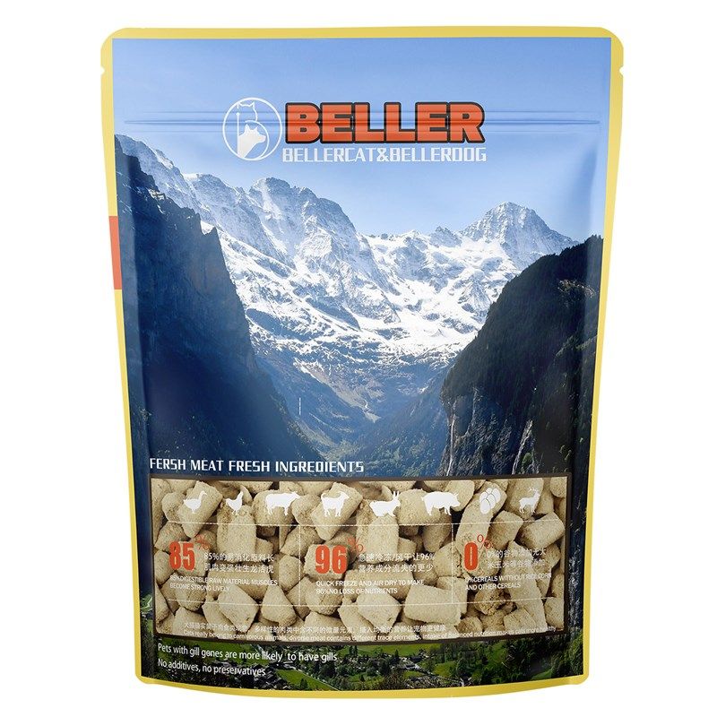 高蛋白猫零食鹿肉三文鱼生骨肉猫咪兔肉鸡肉幼猫主粮冻干零食200g